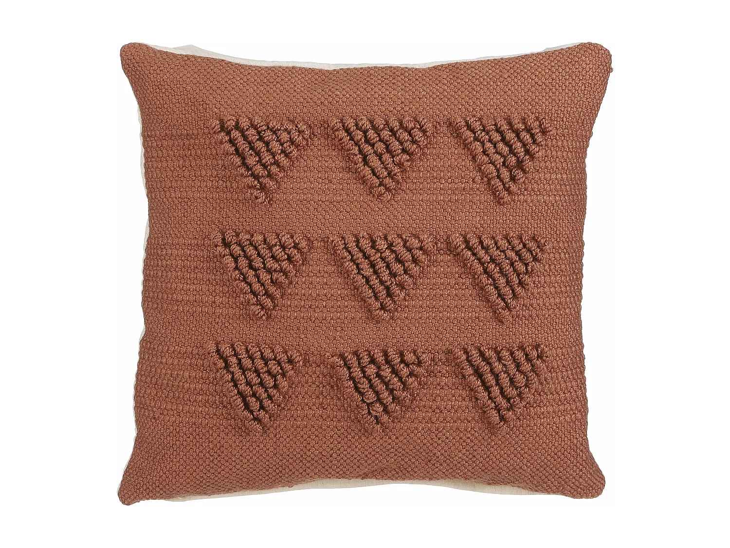 Sierkussen van polyester - 45 x 45 - Roest - LANDER