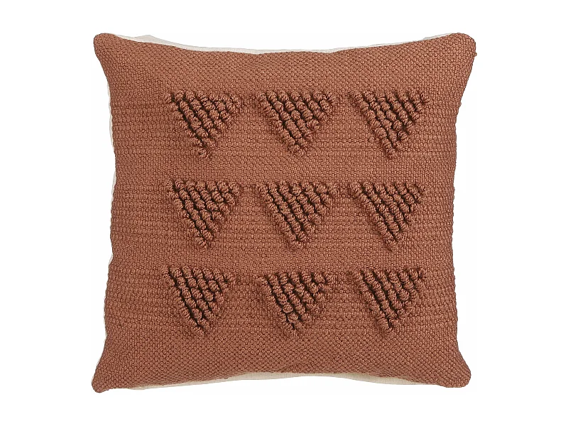 Sierkussen van polyester - 45 x 45 - Roest - LANDER