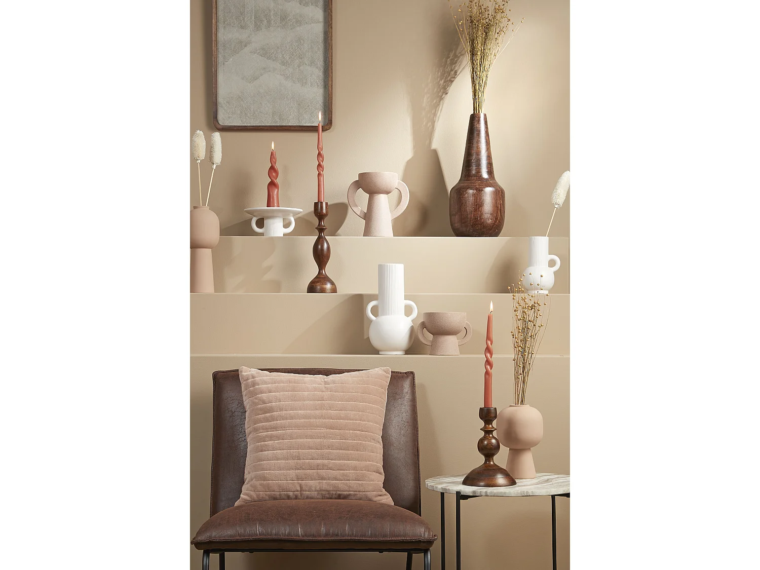 Sierkussen van katoen - 45 x 45 - Beige - BALBOA