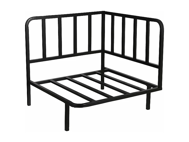 Chaise longue de jardin en métal - 83 x 83 x 78 - Noir - CELO