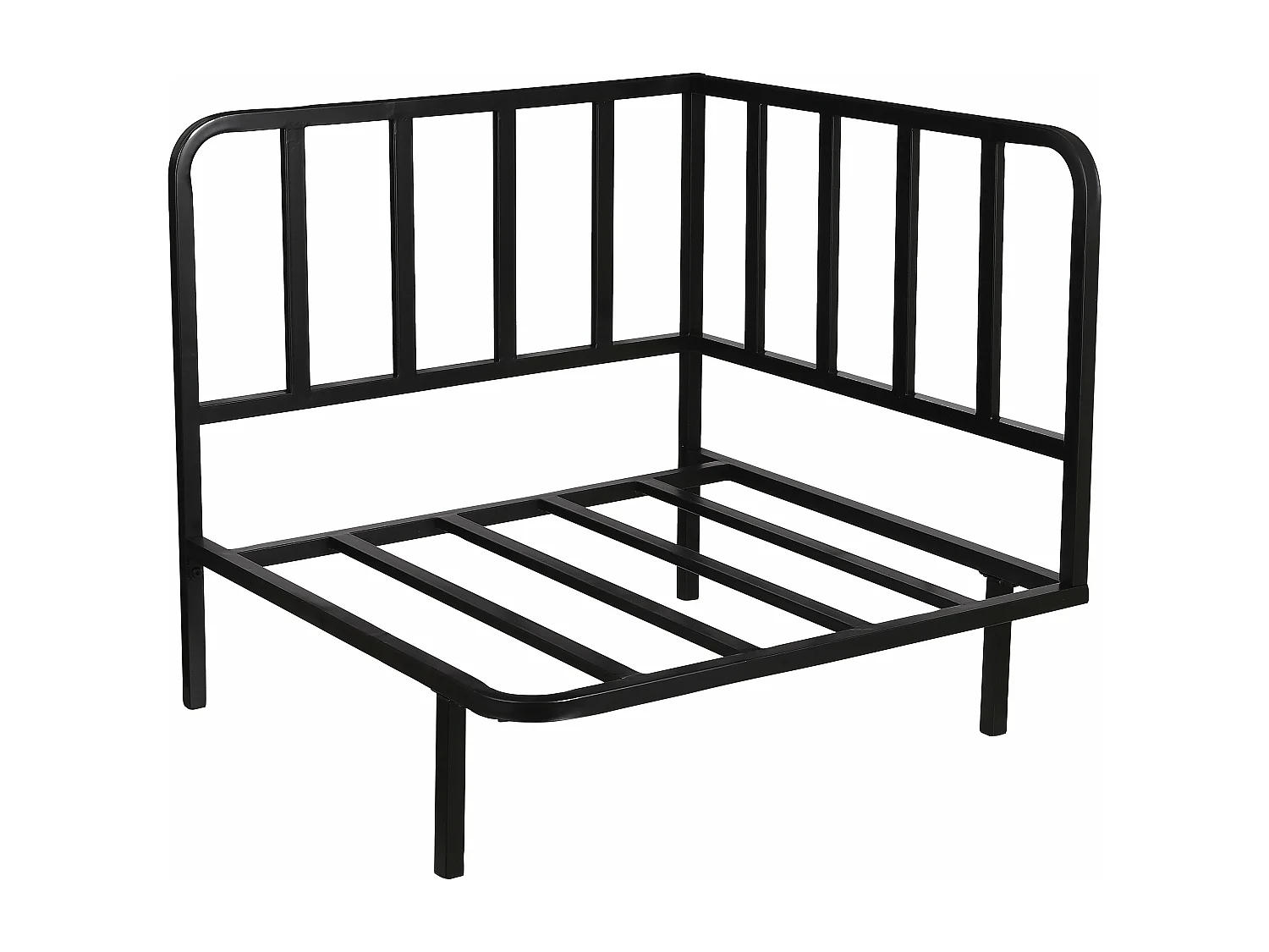 Chaise longue de jardin en métal - 83 x 83 x 78 - Noir - CELO