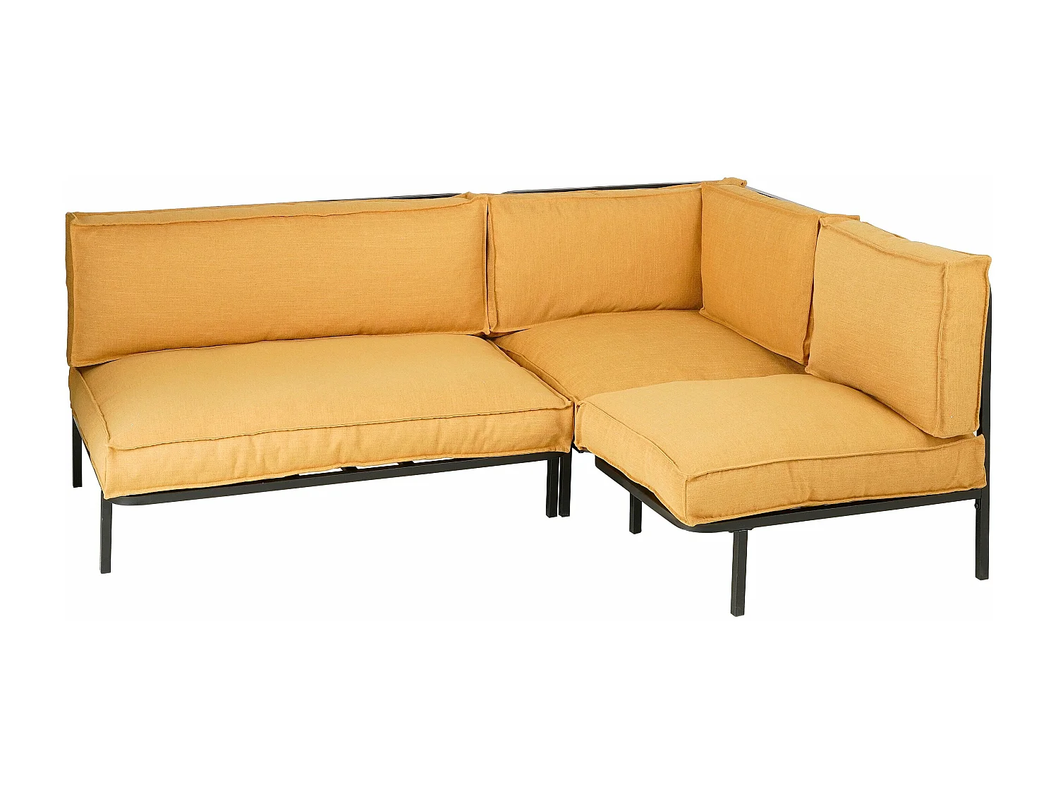 Chaise longue de jardin en métal - 83 x 83 x 78 - Noir - CELO