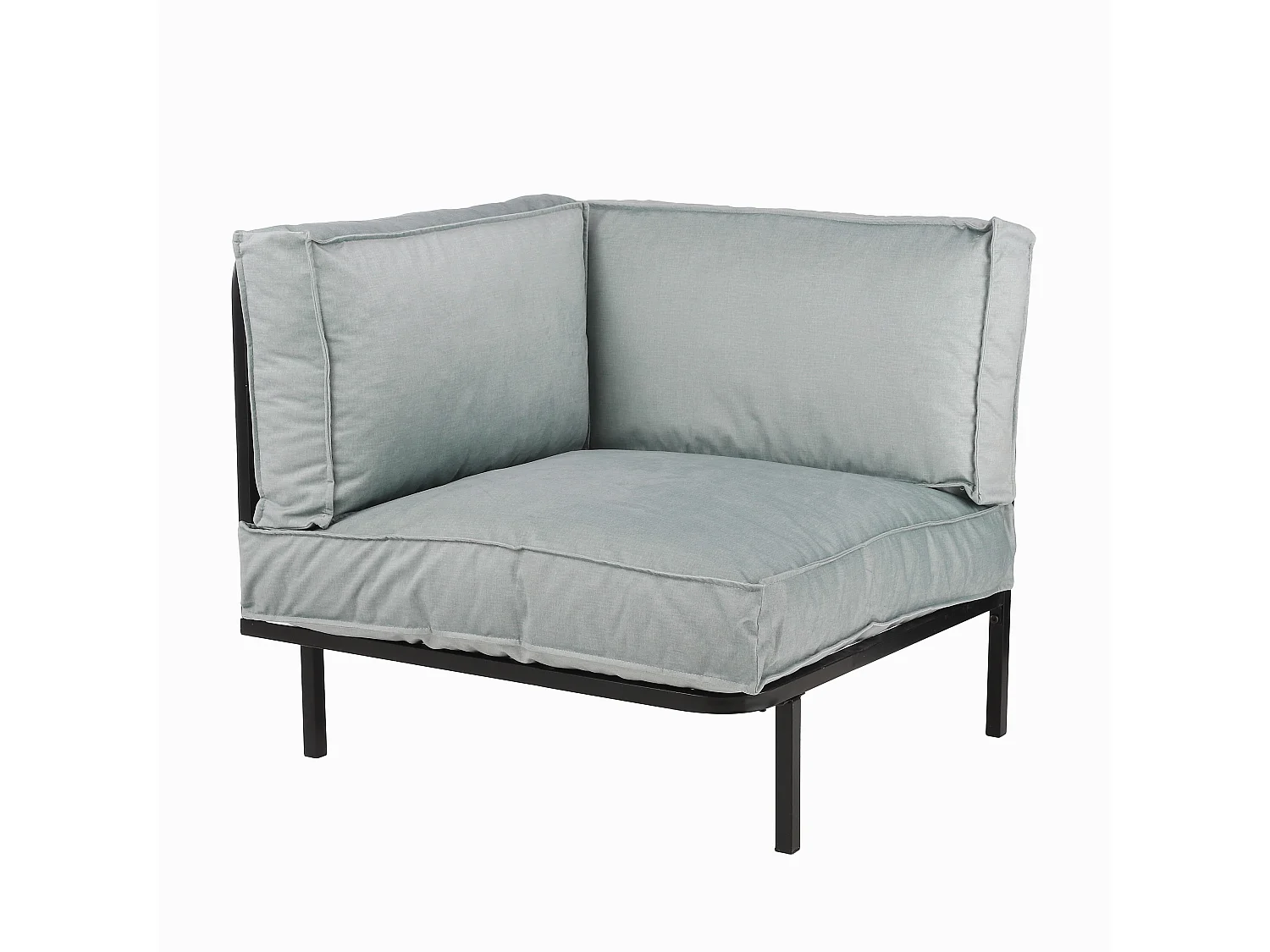 Lounge tuinstoel van ijzer - 83 x 83 x 78 - Zwart - CELO