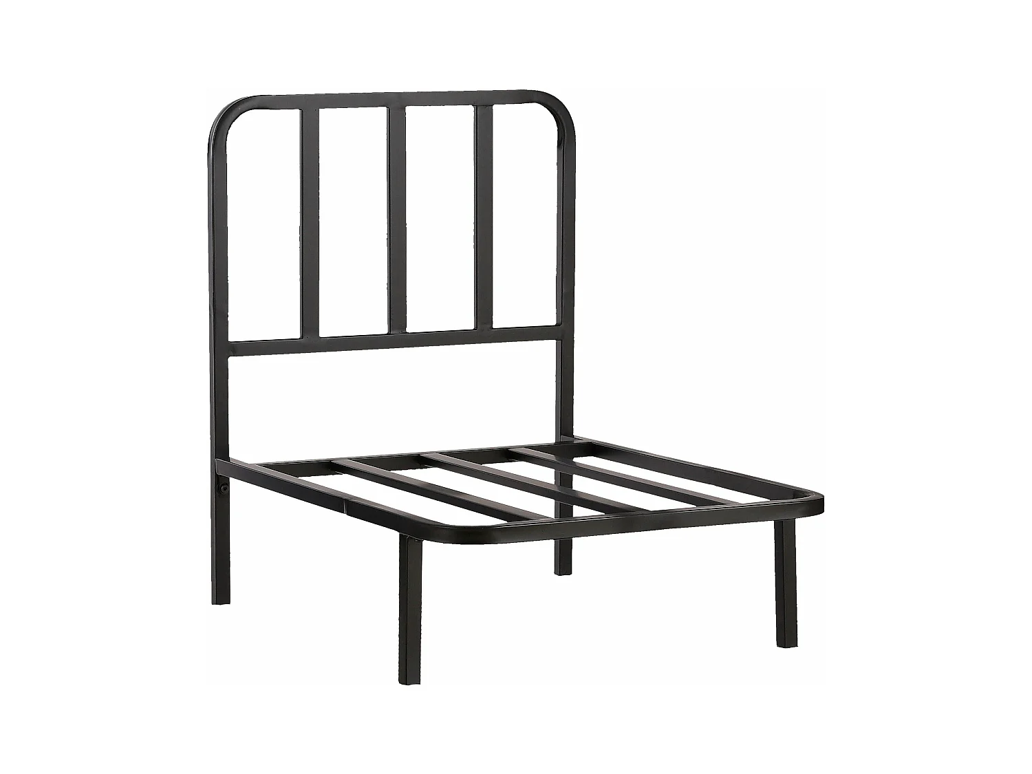 Chaise longue de jardin en métal - 62 x 83 x 78 - Noir - CELO