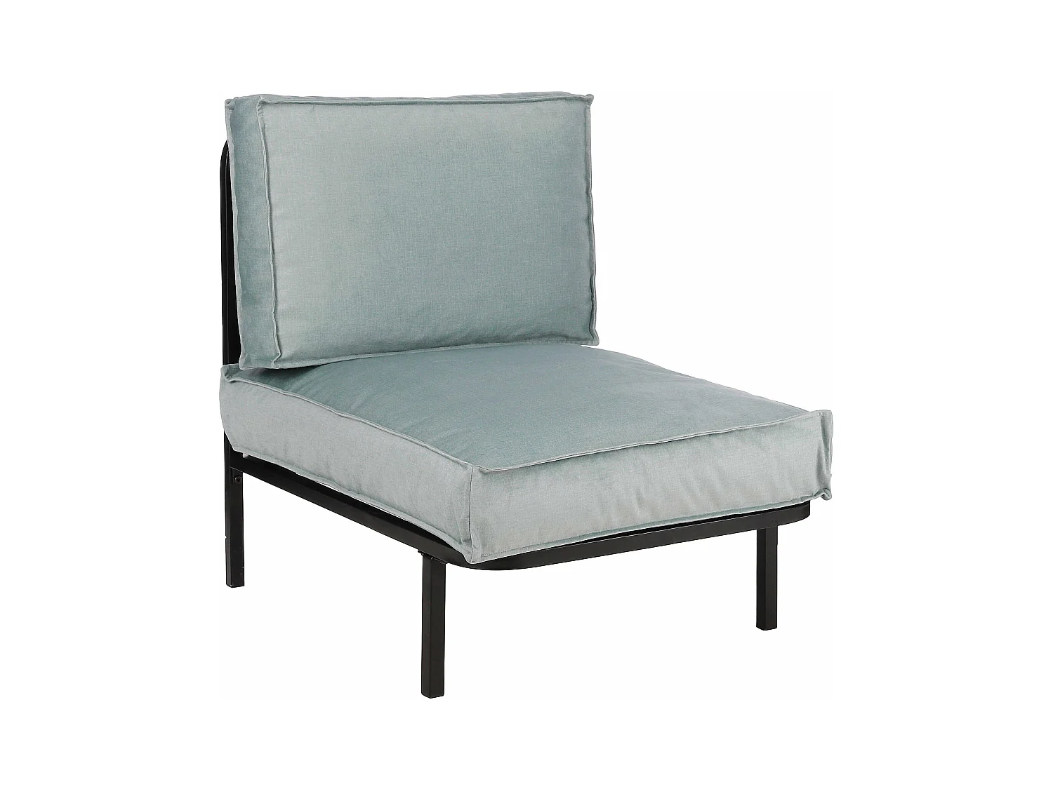 Lounge tuinstoel van ijzer - 62 x 83 x 78 - Zwart - CELO