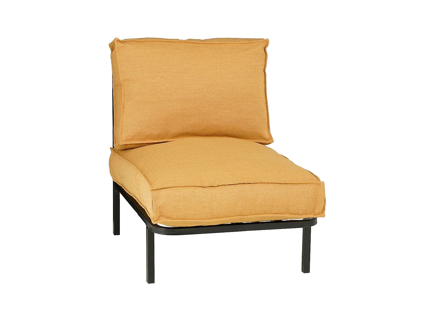 Lounge tuinstoel van ijzer - 62 x 83 x 78 - Zwart - CELO