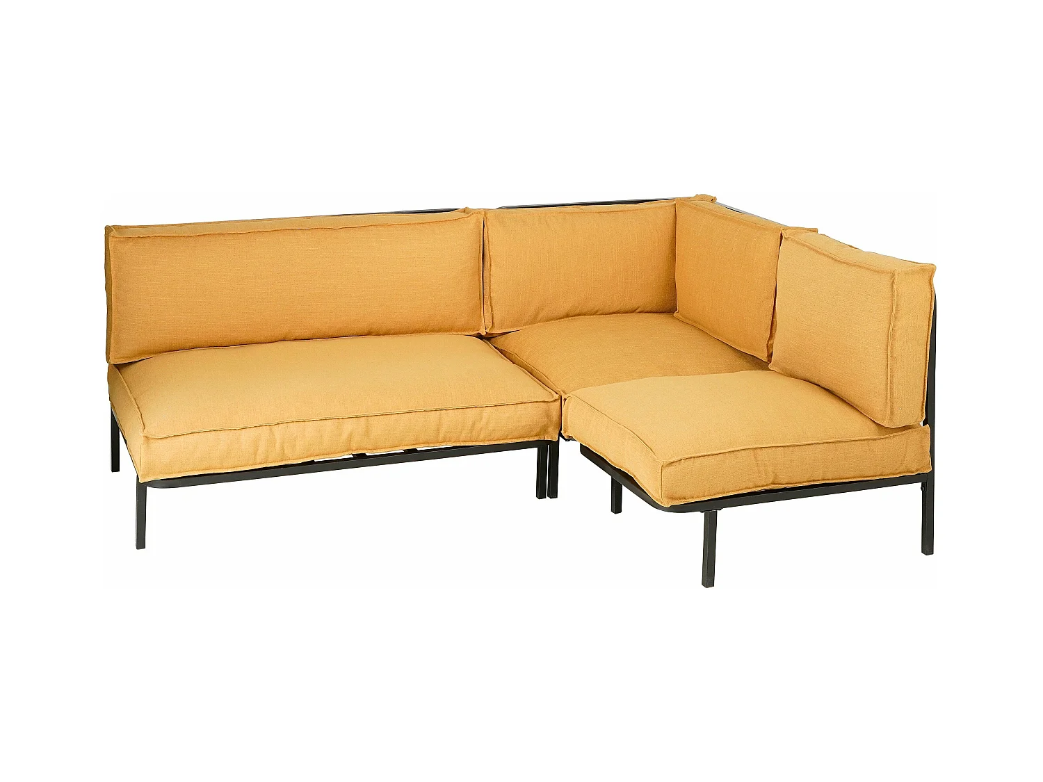 Lounge tuinstoel van ijzer - 62 x 83 x 78 - Zwart - CELO