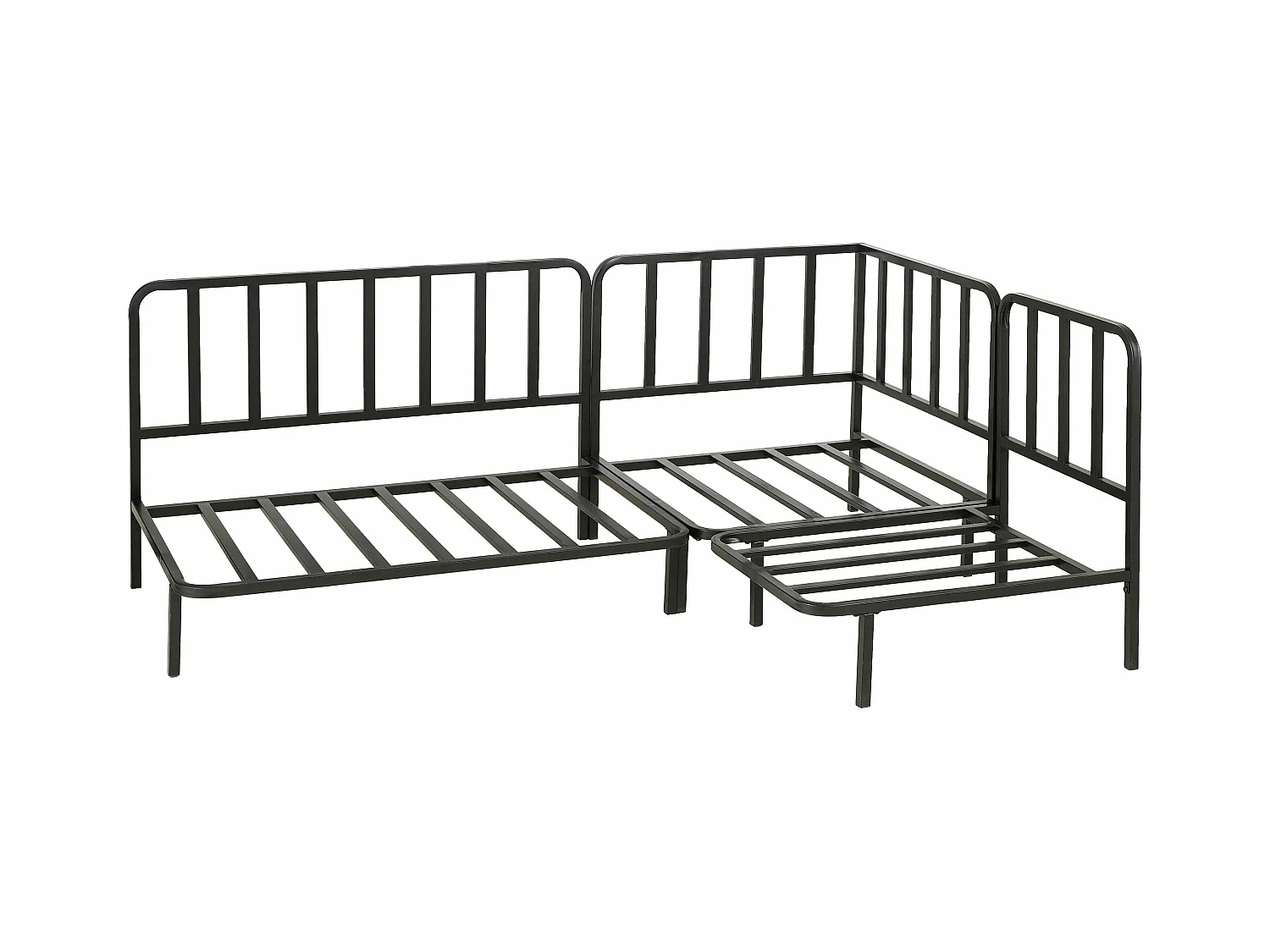 Lounge tuinstoel van ijzer - 62 x 83 x 78 - Zwart - CELO