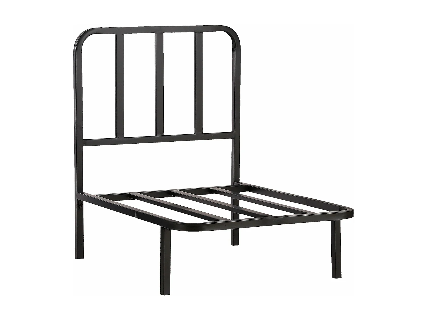 Chaise longue de jardin en métal - 62 x 83 x 78 - Noir - CELO