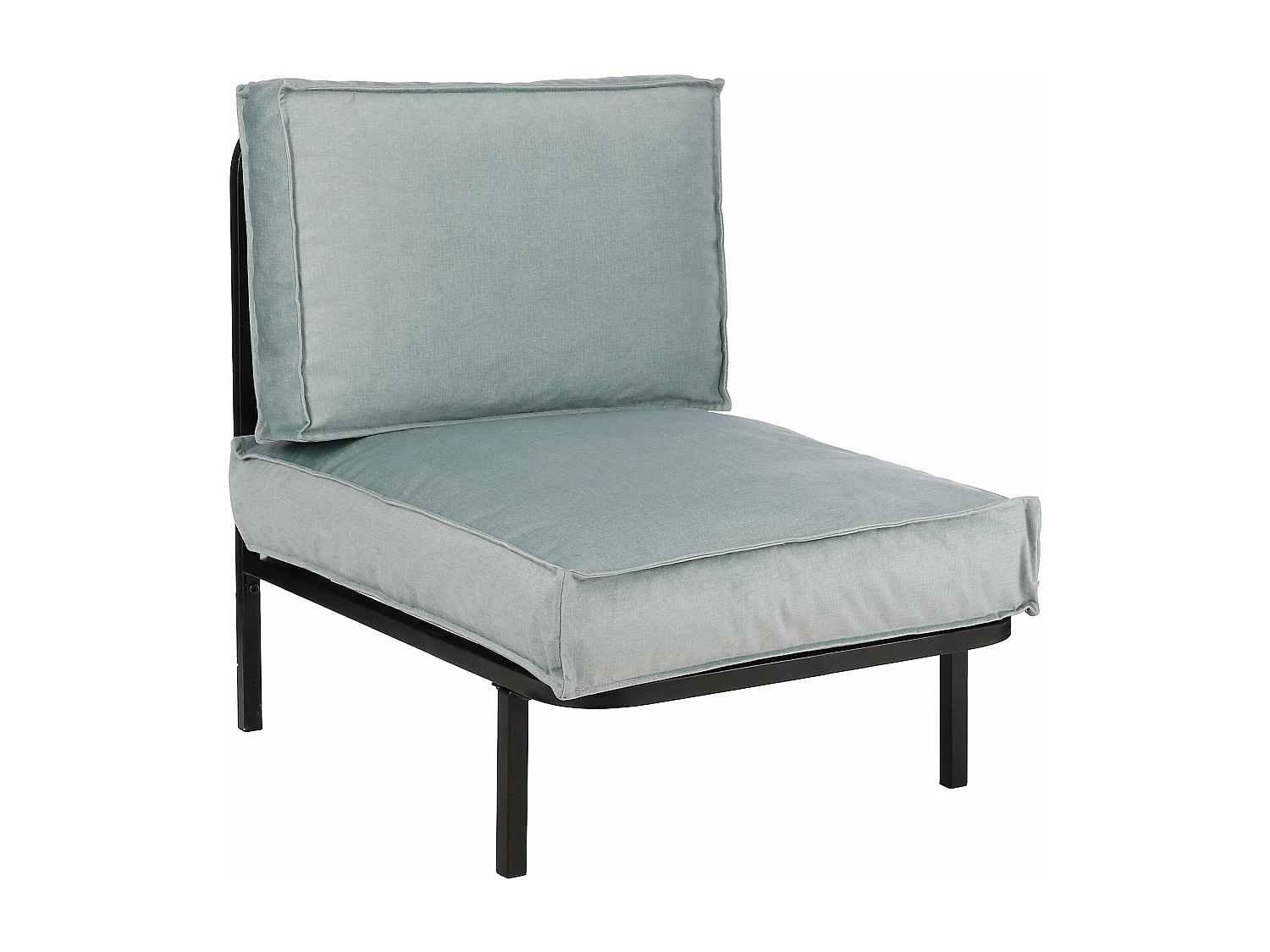 Chaise longue de jardin en métal - 62 x 83 x 78 - Noir - CELO