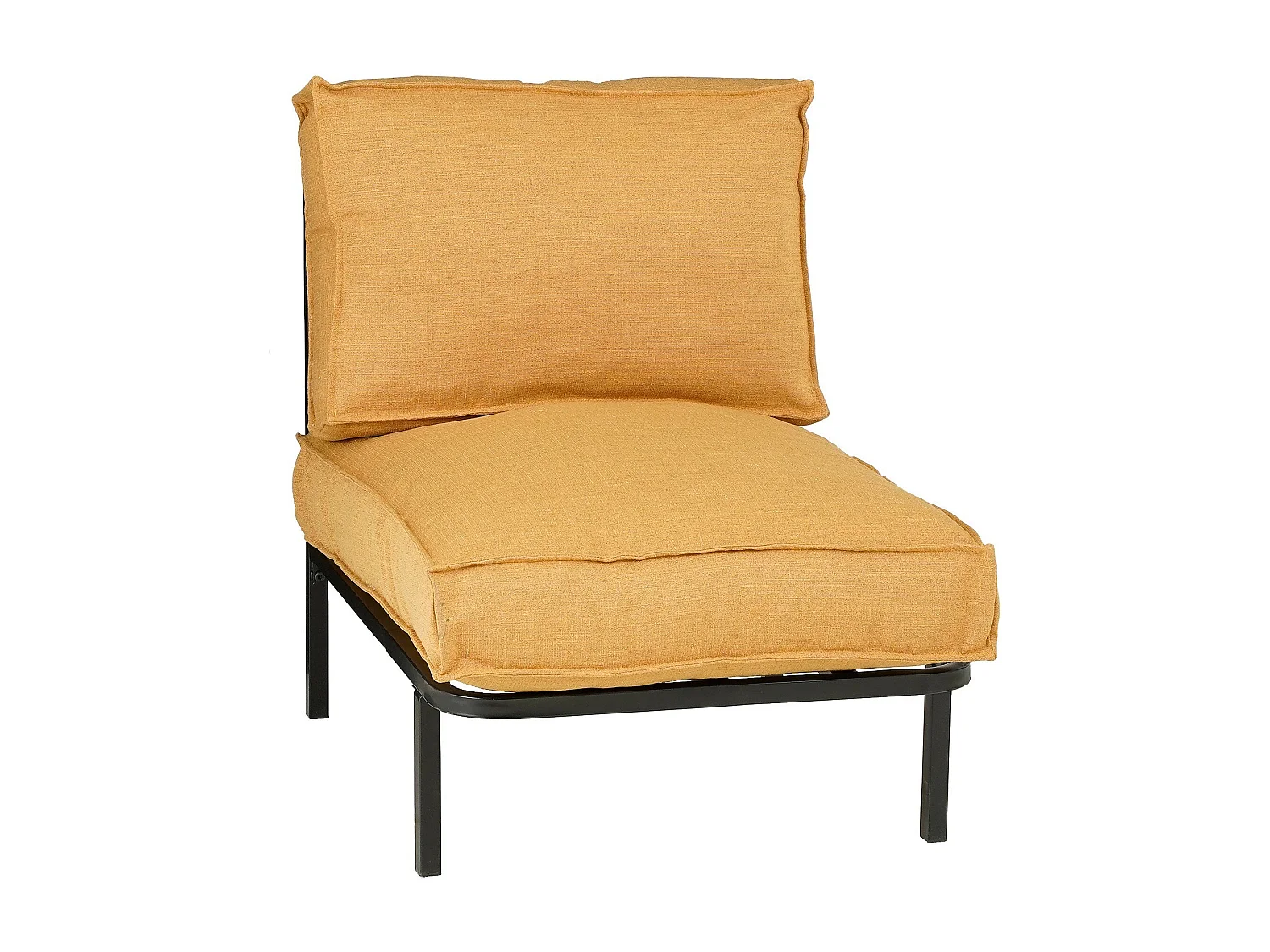 Chaise longue de jardin en métal - 62 x 83 x 78 - Noir - CELO