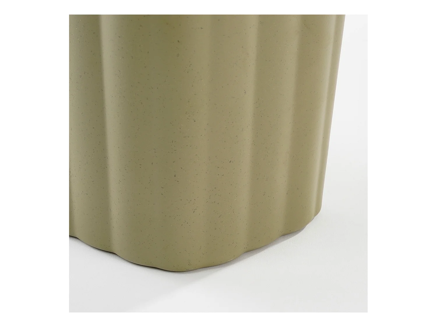 Abfalleimer aus Bambusfaser und  Holzfaser und  Polyresin - 29 x 16 x 29 - Grün - MANJA