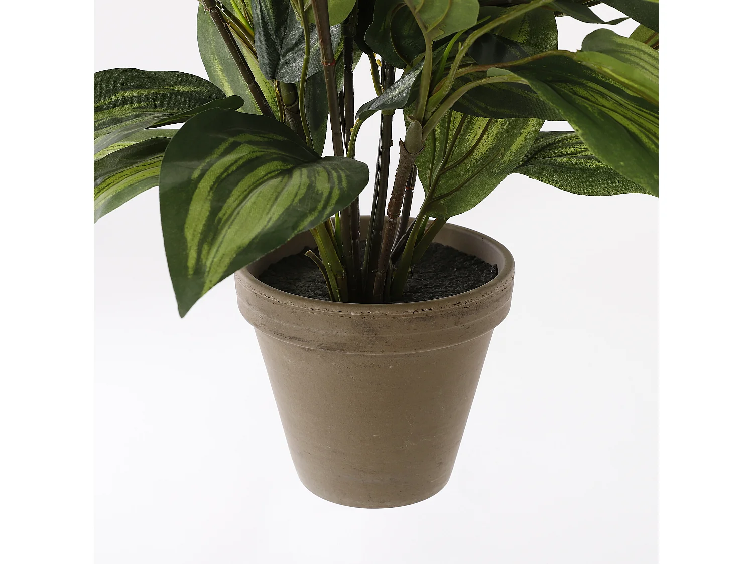 Plante artificielle en polyester et terre cuite - 65 x Ø40 - Vert - HOSTA