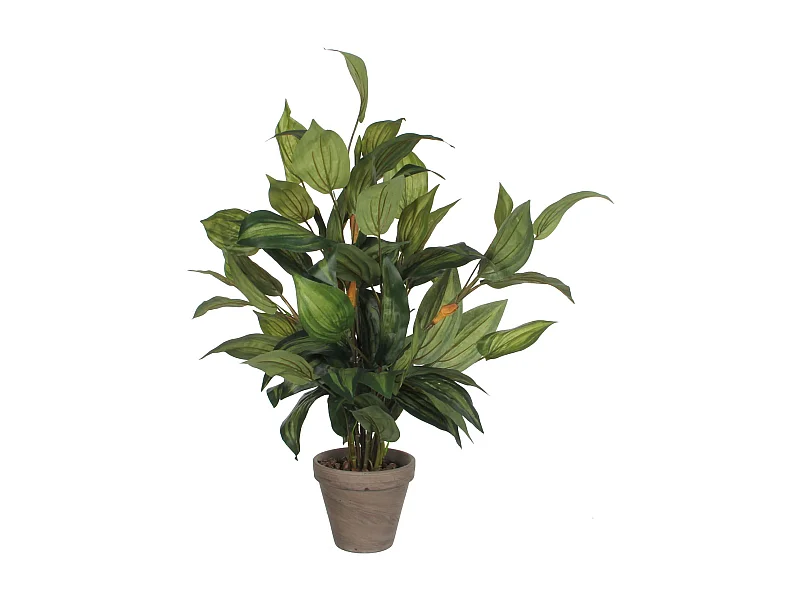 Plante artificielle en polyester et terre cuite - 65 x Ø40 - Vert - HOSTA