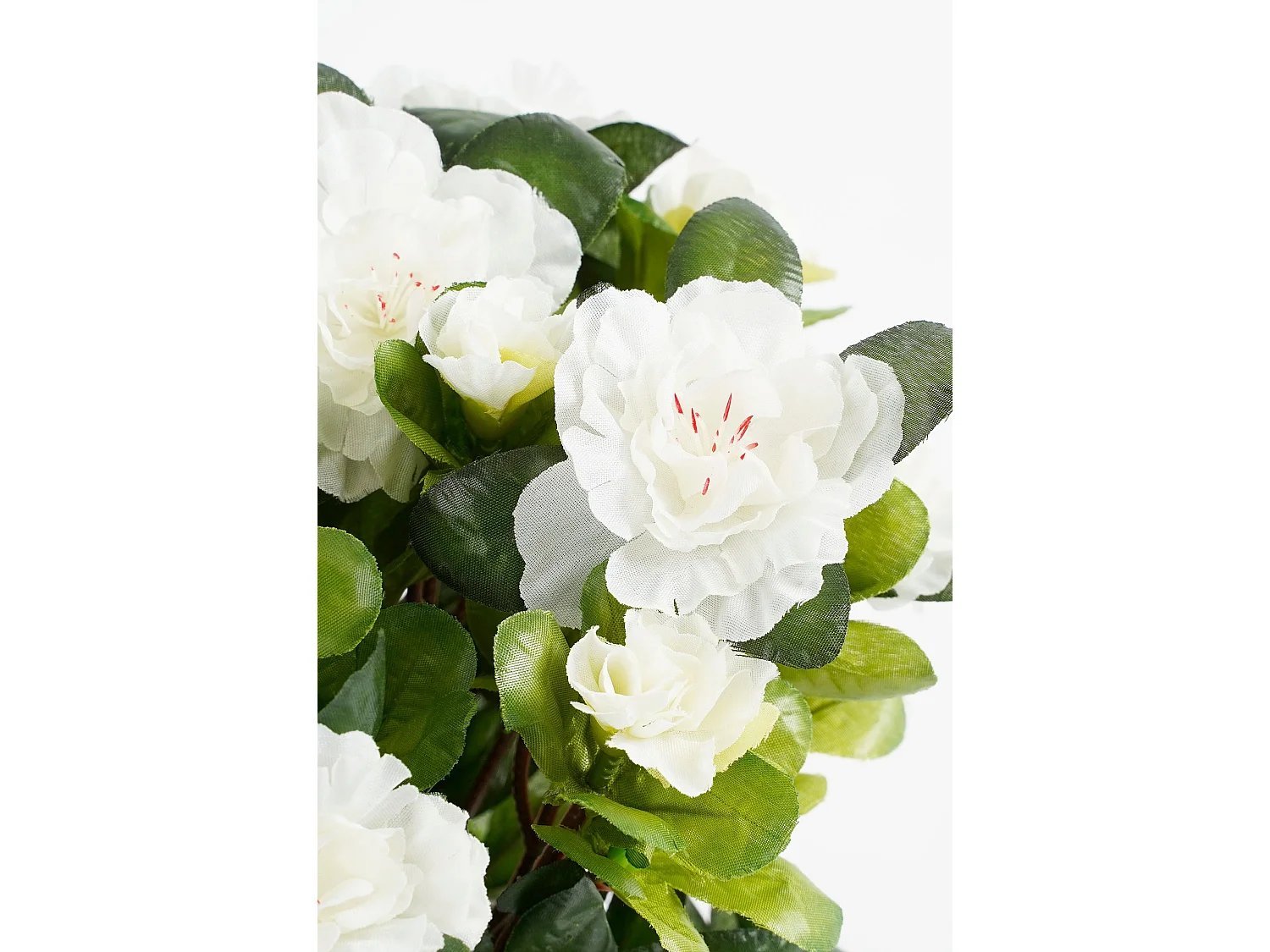 Plante artificielle en polyester et terre cuite - 27 x Ø20 - Blanc - AZALEA