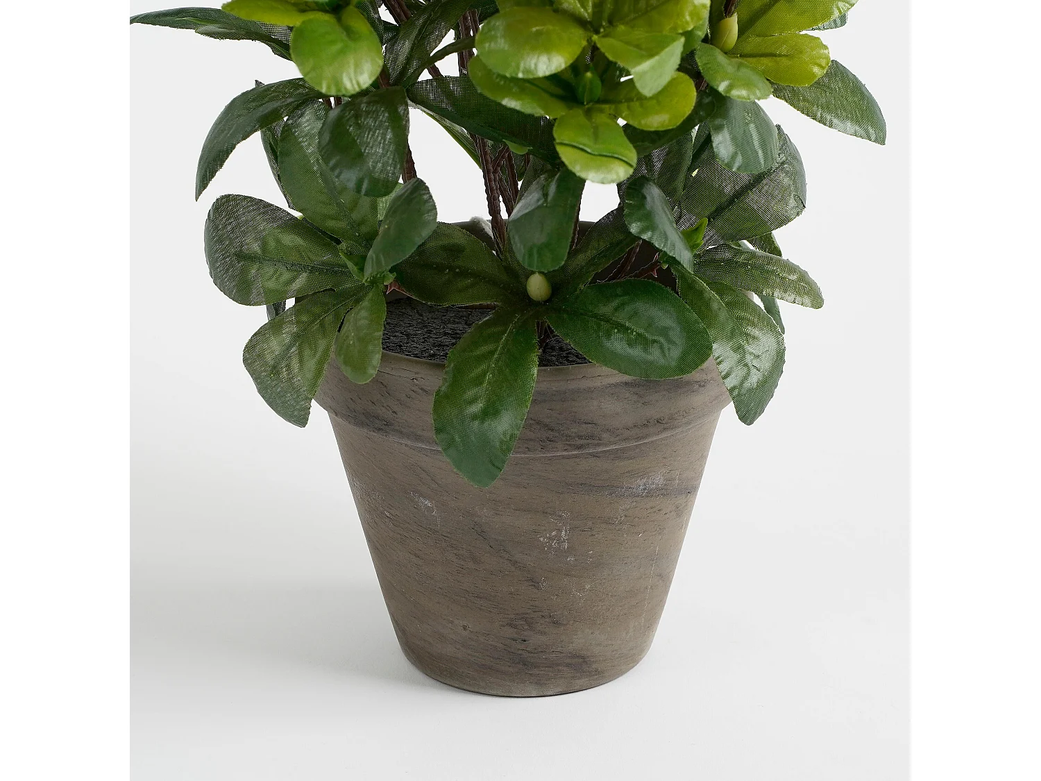Plante artificielle en polyester et terre cuite - 27 x Ø20 - Blanc - AZALEA