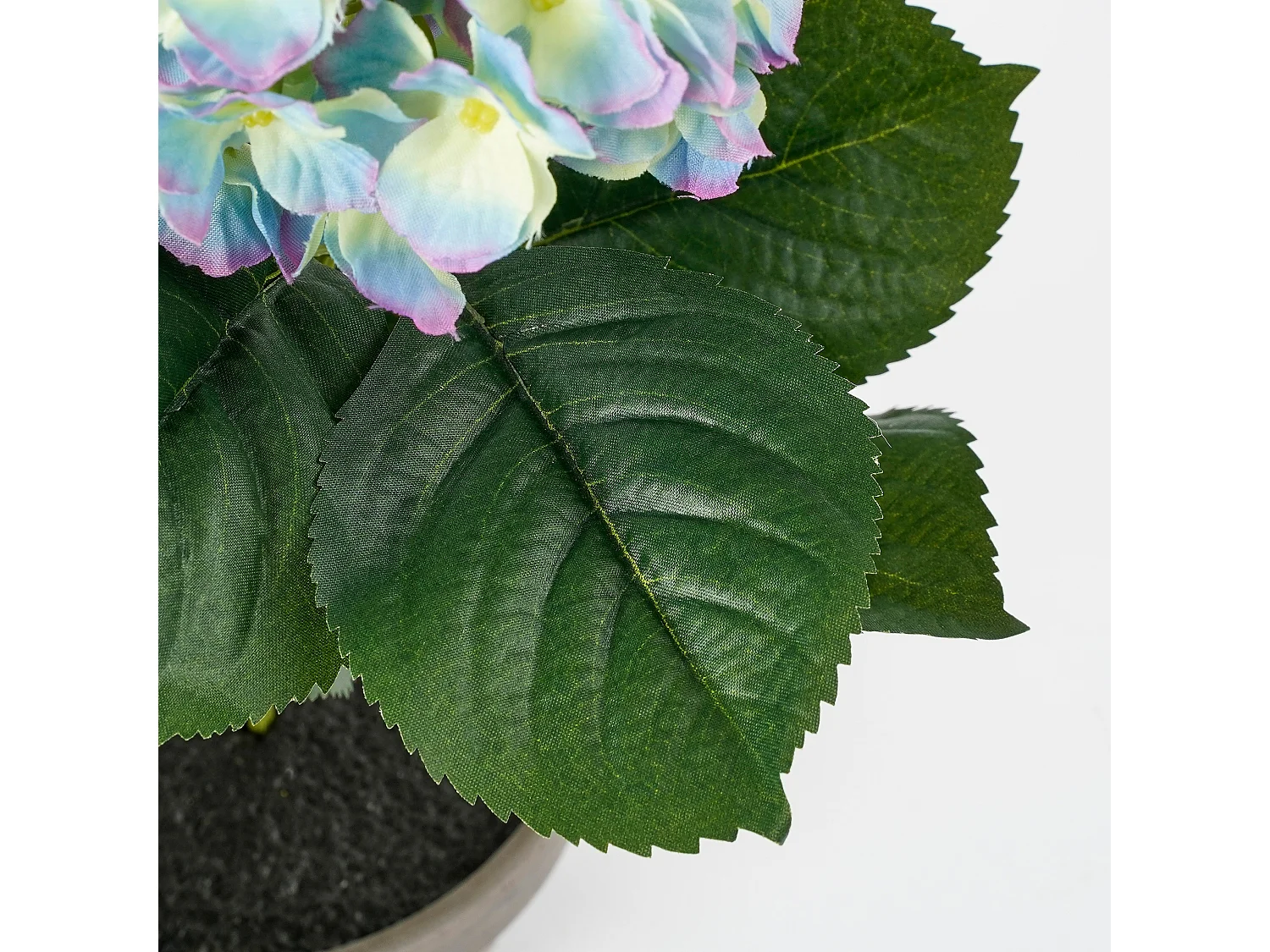 Plante artificielle en polyester et terre cuite - 40 x Ø35 - Violet - HYDRANGEA