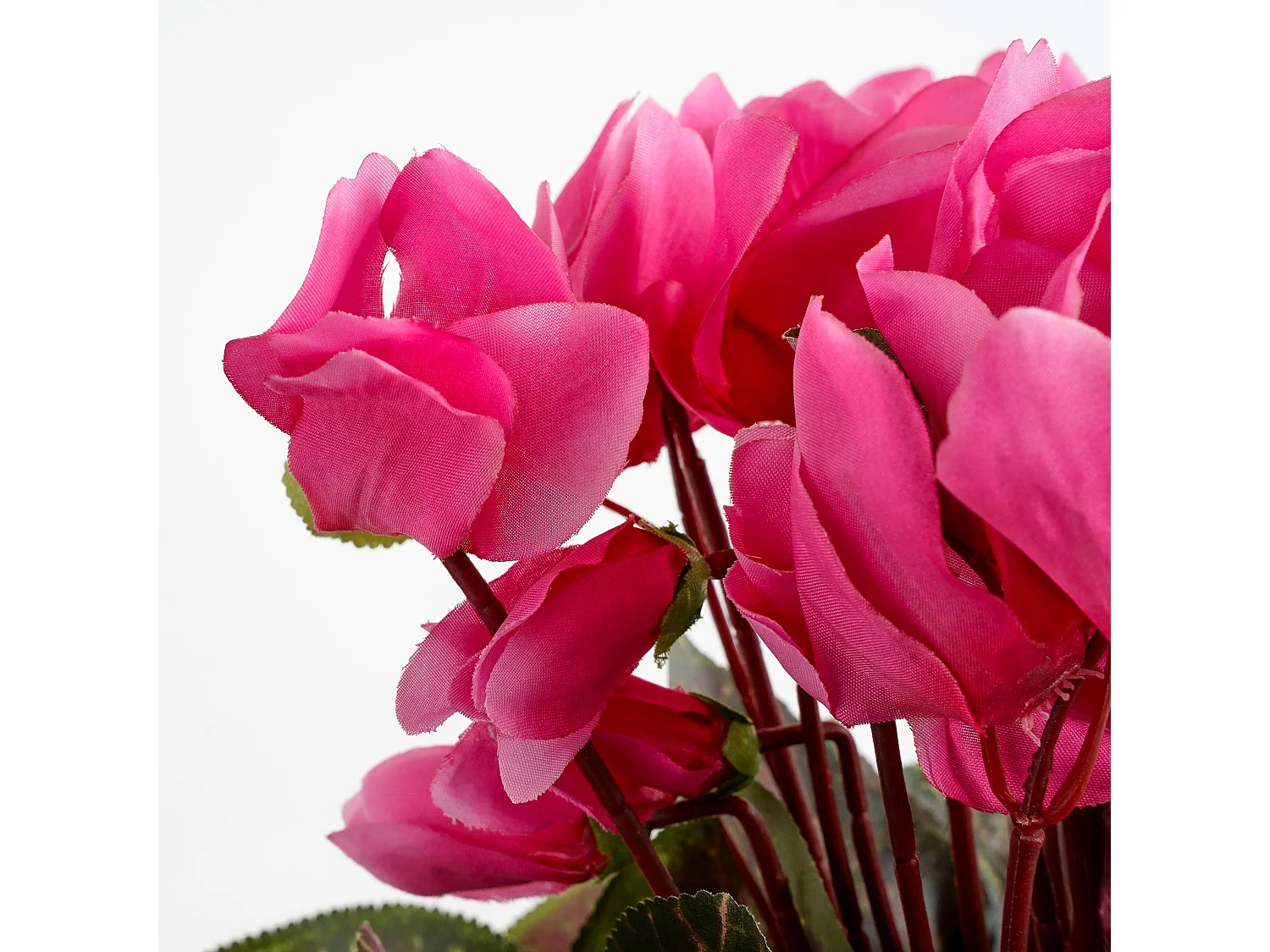 Plante artificielle en polyester et terre cuite - 30 x Ø30 - Rose clair - CYCLAMEN