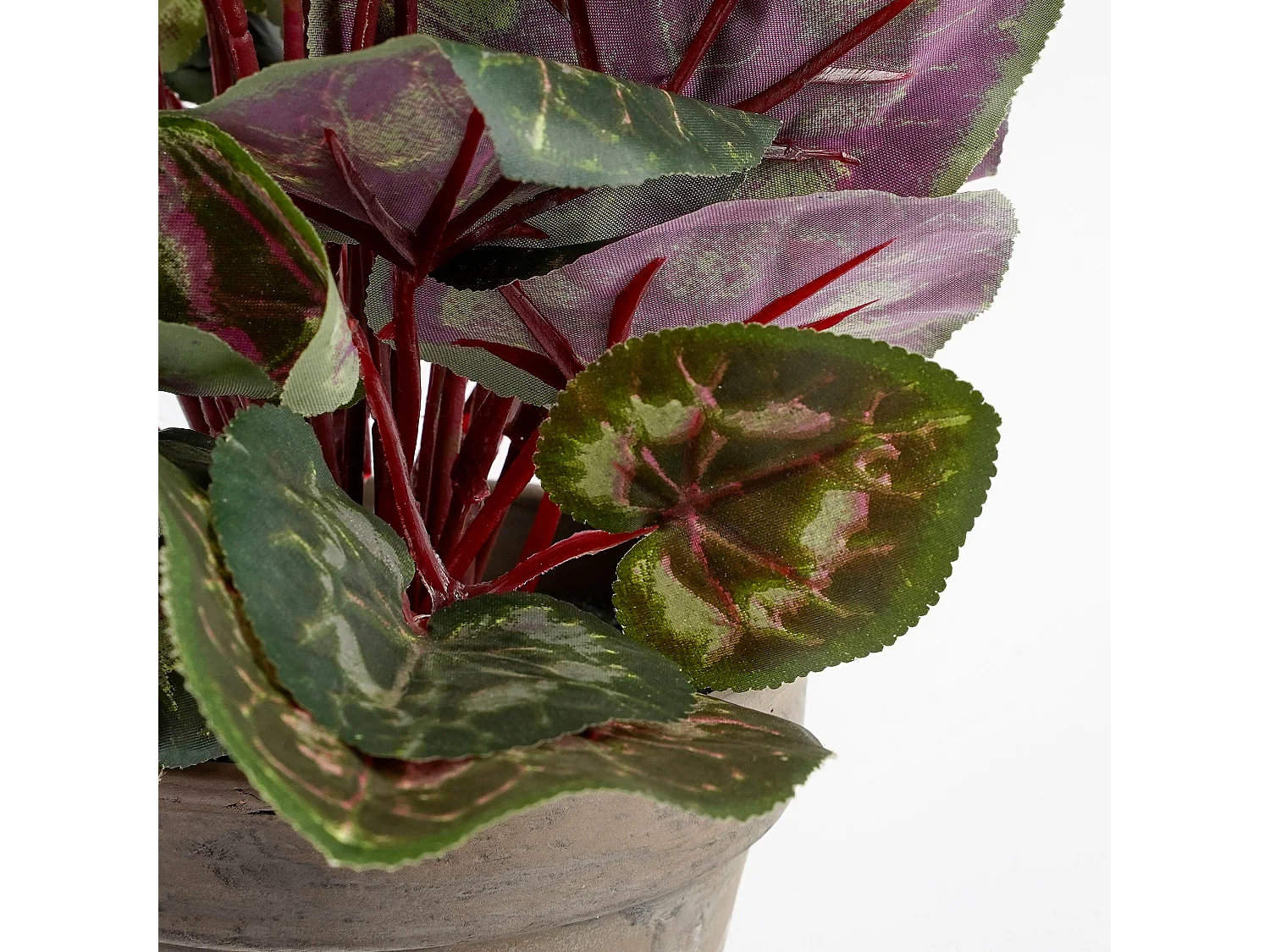 Plante artificielle en polyester et terre cuite - 30 x Ø30 - Rose clair - CYCLAMEN
