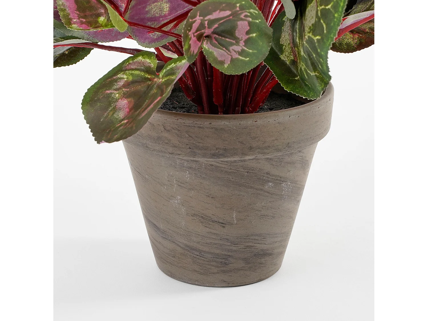 Plante artificielle en polyester et terre cuite - 30 x Ø30 - Rose clair - CYCLAMEN