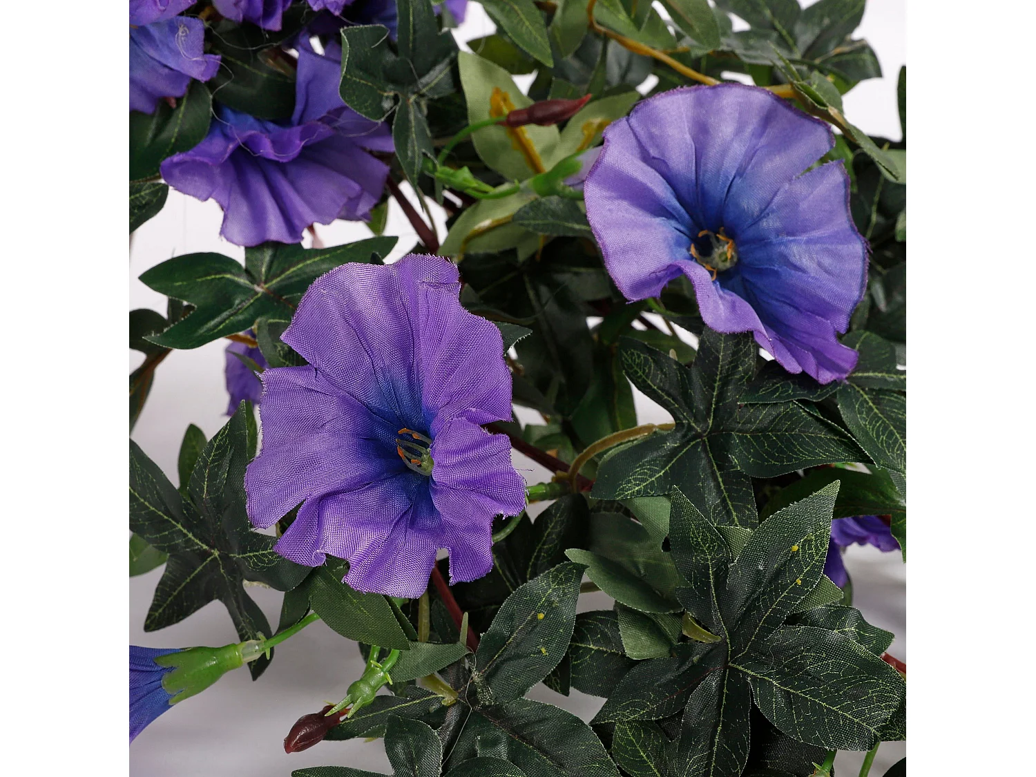 Plante artificielle suspendue en polyester et terre cuite - L50 x B45 x H25 - Violet foncé - PETUNIA HANGING