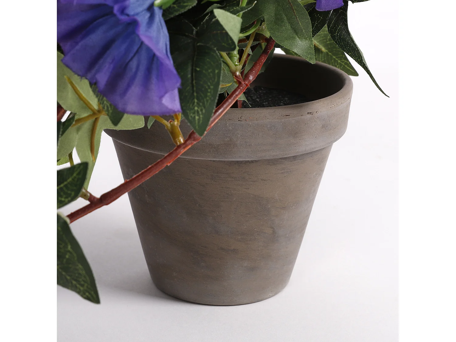 Plante artificielle suspendue en polyester et terre cuite - L50 x B45 x H25 - Violet foncé - PETUNIA HANGING