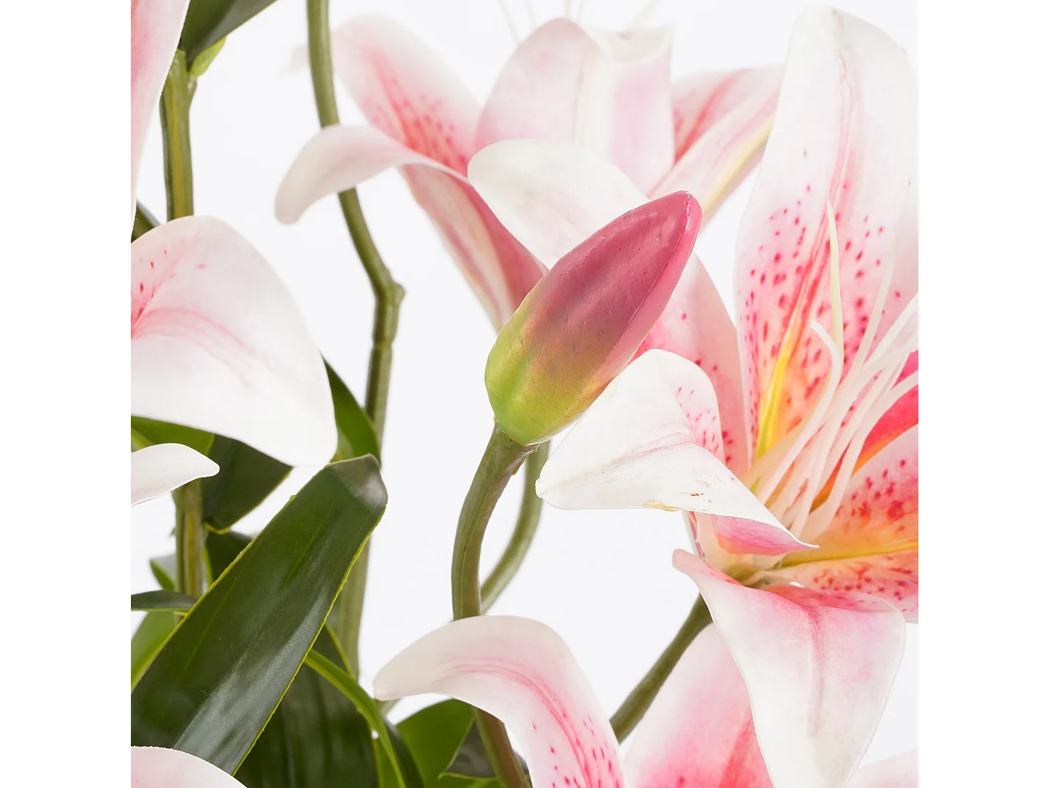 Kunstplant van polyester en terracotta - Ø45 x 47 - Roze - TIGERLILY