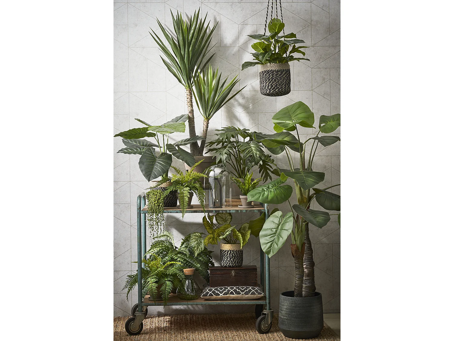 Plante artificielle en polypropylène - Ø70 x 120 - Vert - YUCCA