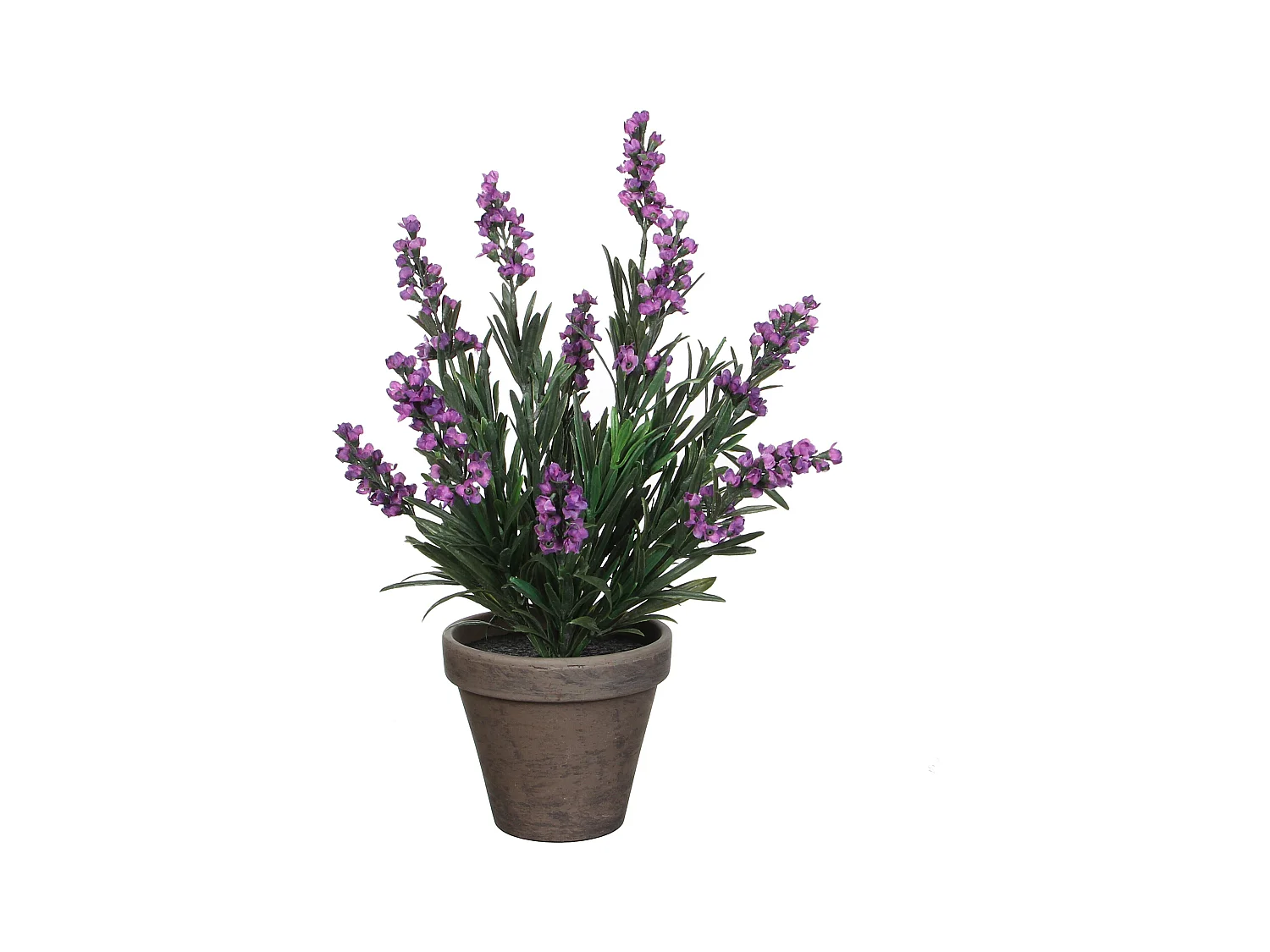 Kunstplant van polyester en terracotta - 33 x Ø20 - Paars - LAVENDER
