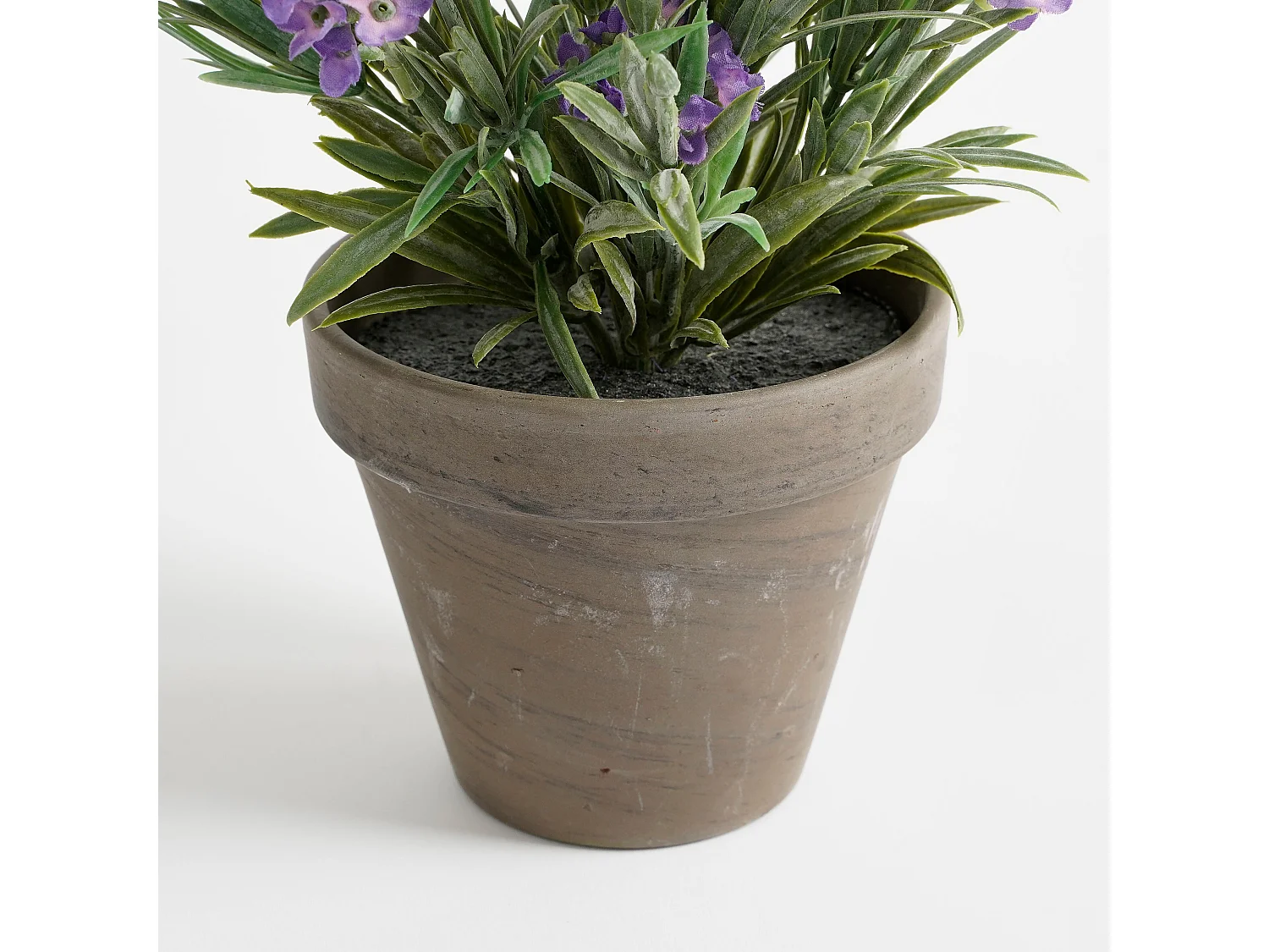 Kunstplant van polyester en terracotta - 33 x Ø20 - Paars - LAVENDER