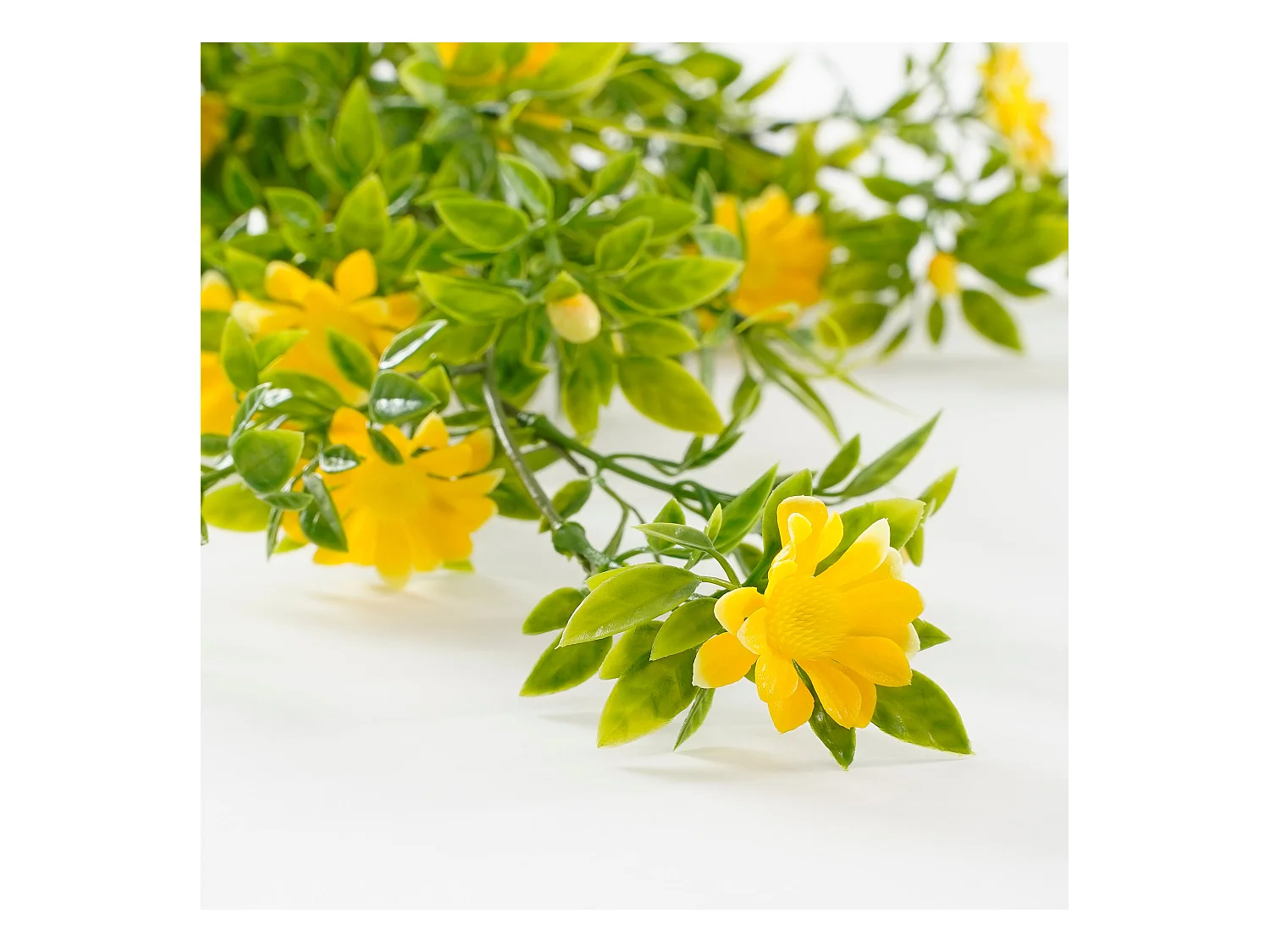 Plante artificielle suspendue en pe (polyéthylène) - 60 x 20 x 5 - Jaune - DAISY