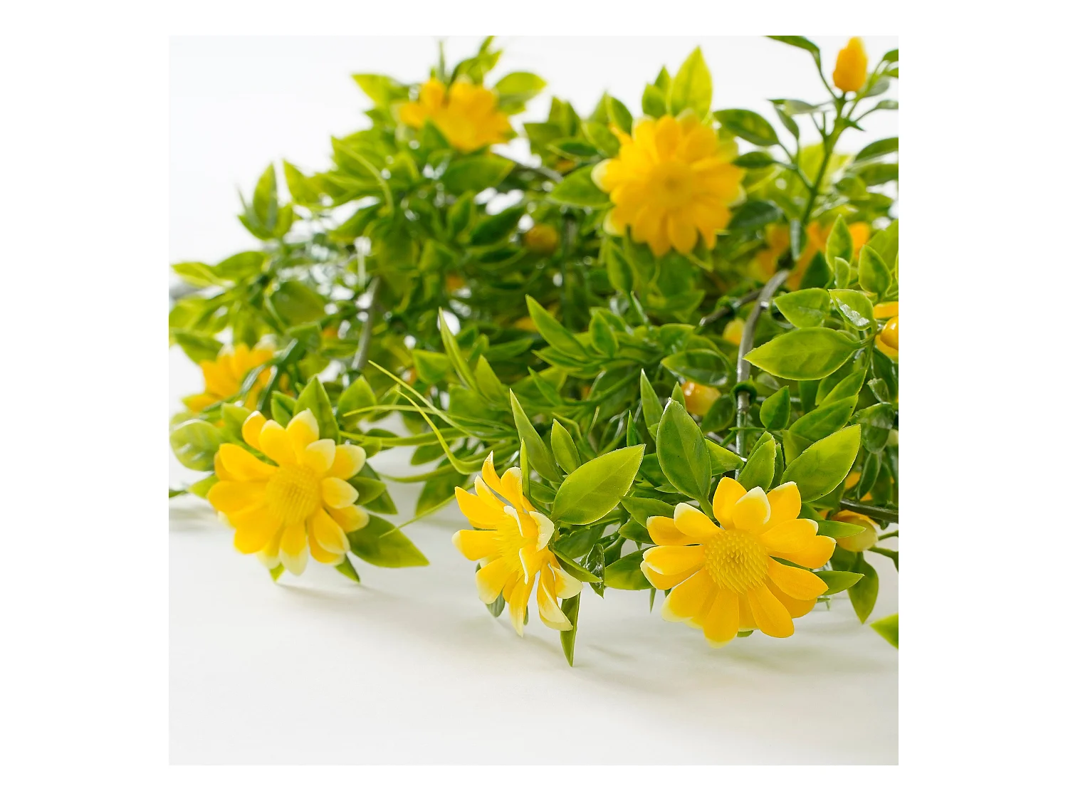 Plante artificielle suspendue en pe (polyéthylène) - 60 x 20 x 5 - Jaune - DAISY