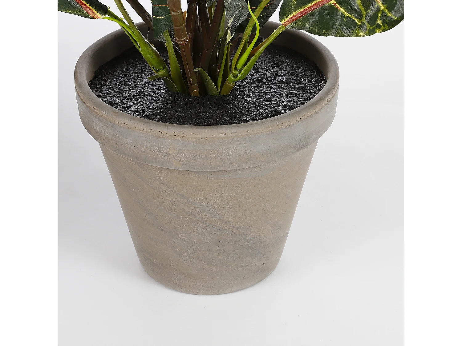 Kunstplant van polyester en terracotta - 73 x Ø40 - Groen - CROTON
