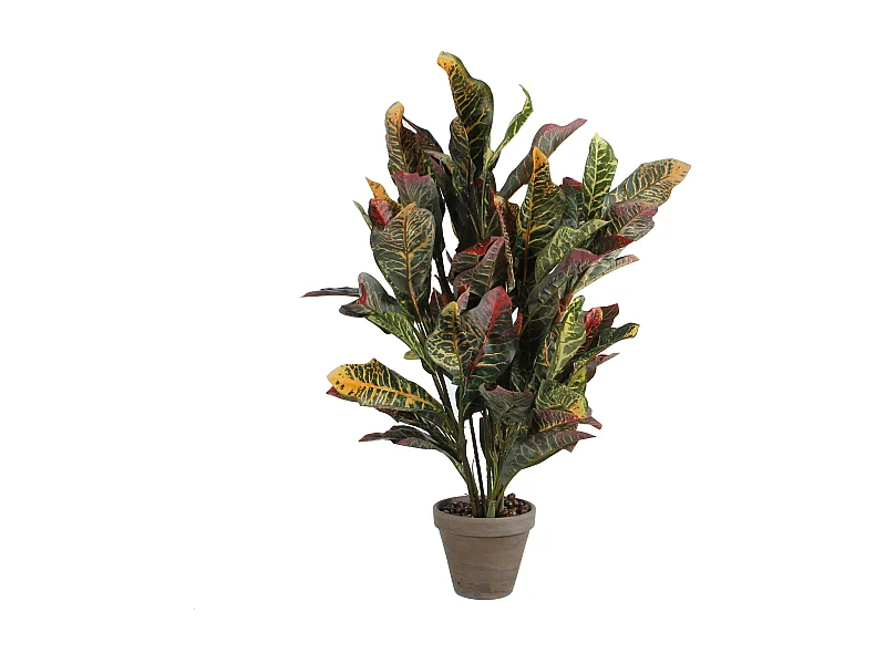 Plante artificielle en polyester et terre cuite - 73 x Ø40 - Vert - CROTON