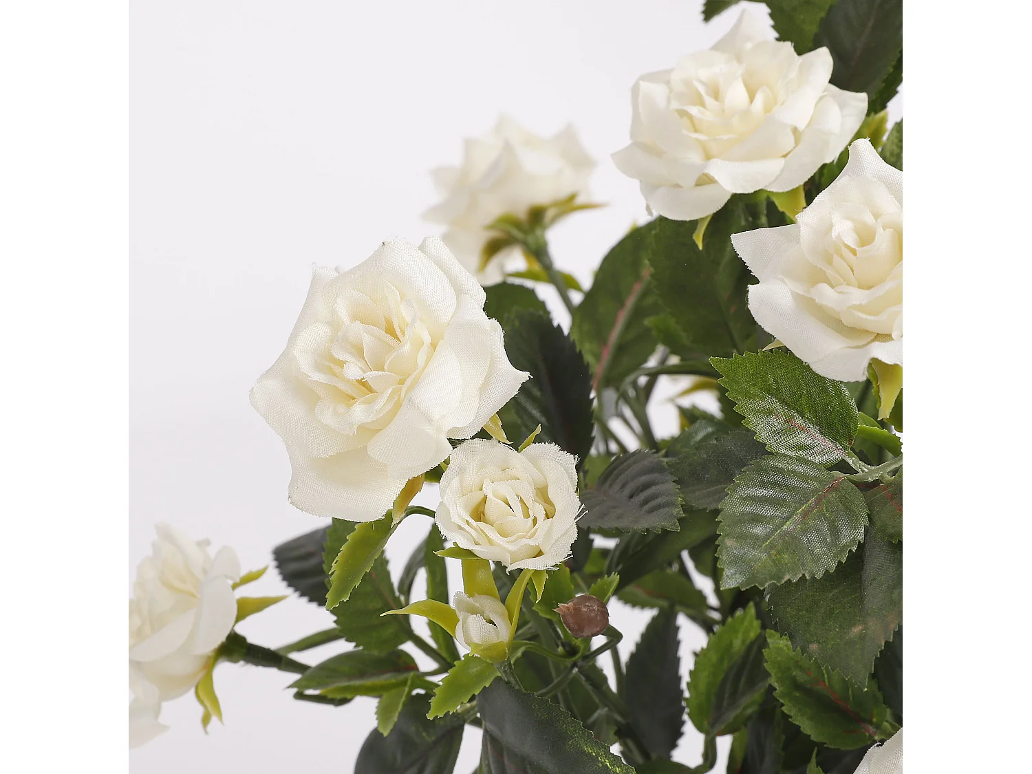 Plante artificielle en polyester et terre cuite - Ø25 x 33 - Blanc - ROSEBUSH