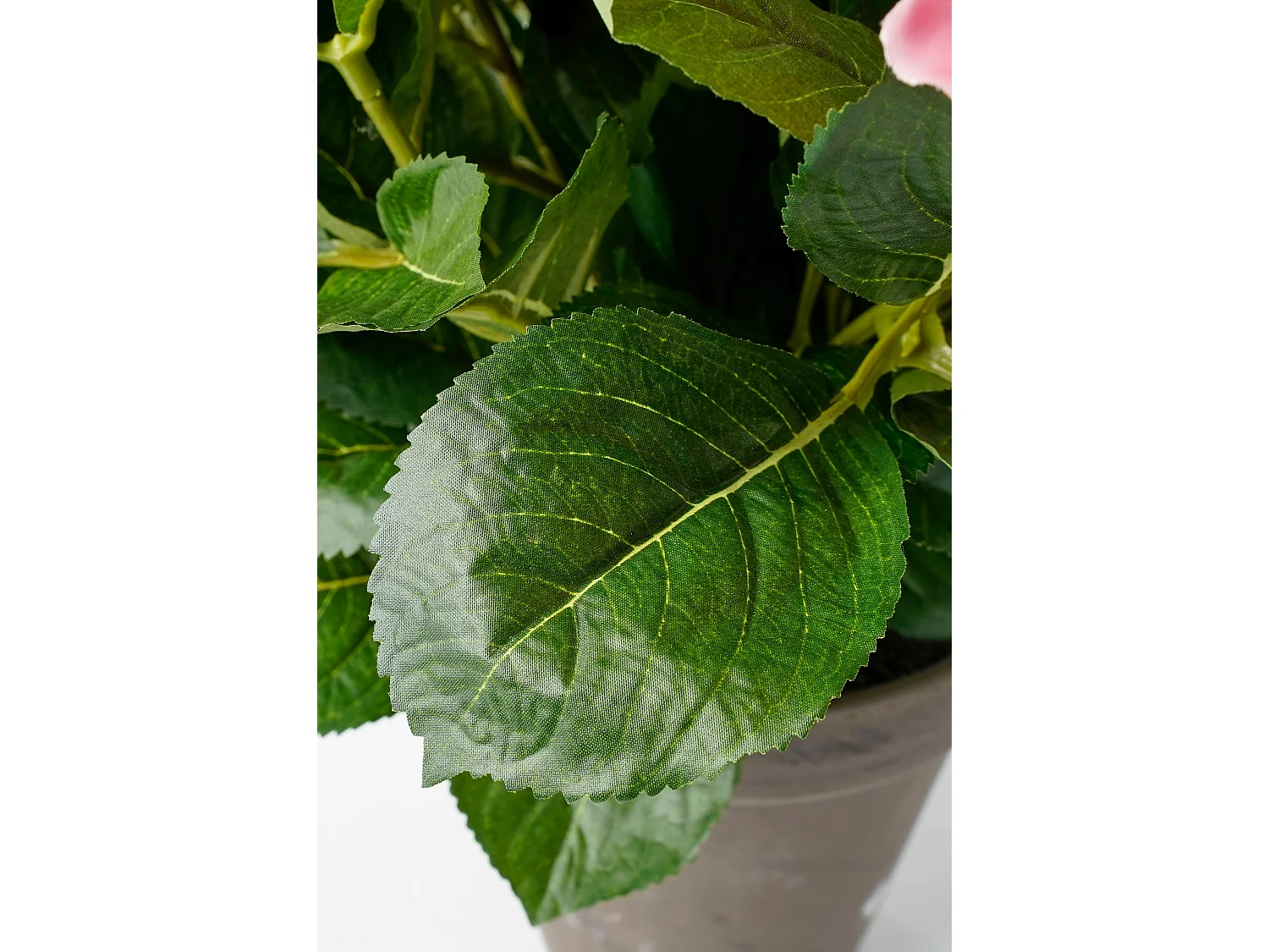Plante artificielle en polyester et terre cuite - 45 x Ø45 - Rose - HYDRANGEA