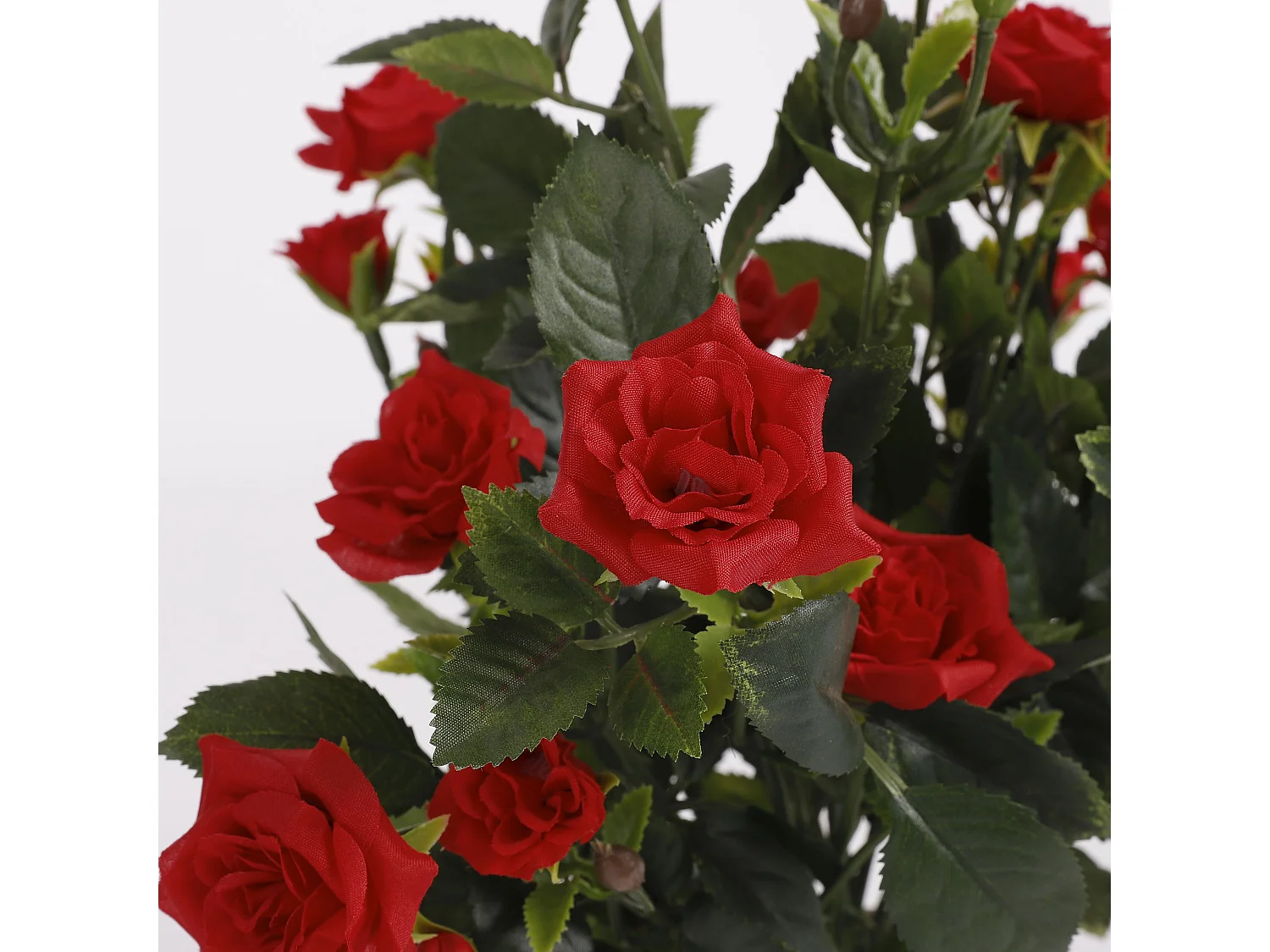 Plante artificielle en polyester et terre cuite - Ø25 x 33 - Rouge - ROSEBUSH