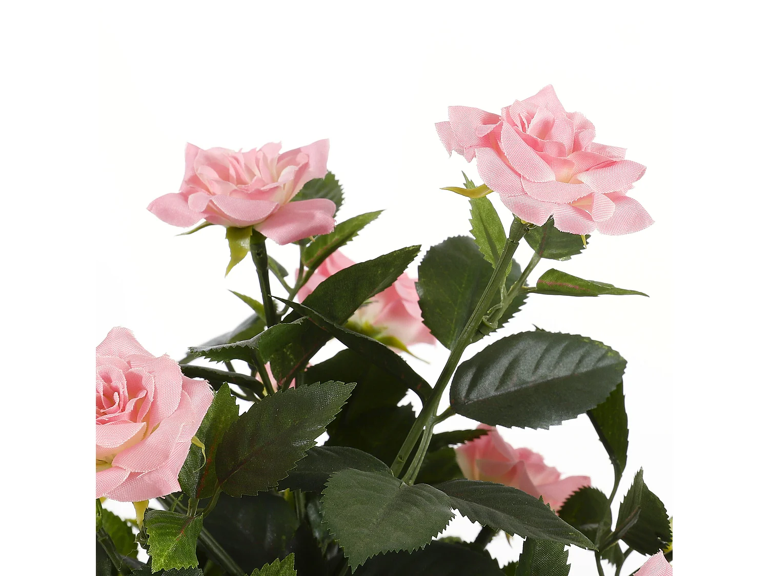 Plante artificielle en polyester et terre cuite - H33 x Ø25 - Rose - ROSEBUSH
