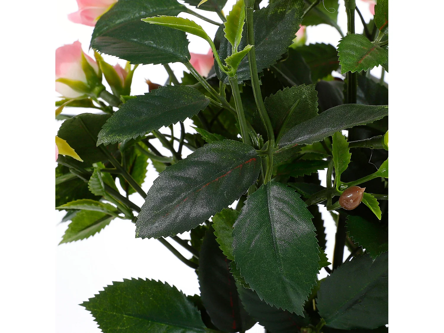 Plante artificielle en polyester et terre cuite - H33 x Ø25 - Rose - ROSEBUSH