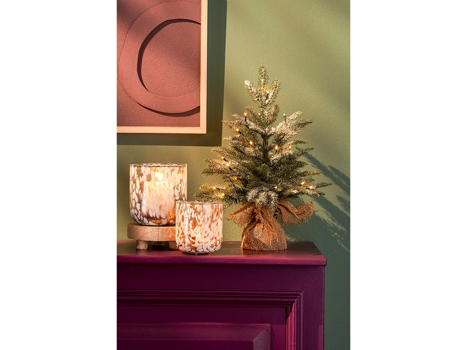 Support bougie chauffe-plat en verre - 15 x Ø14 - Blanc -