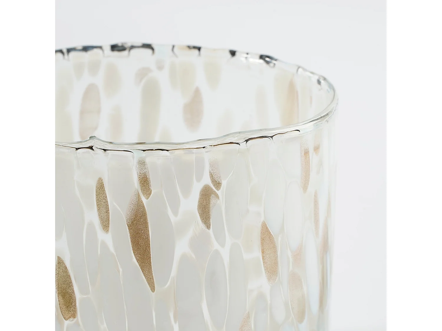 Support bougie chauffe-plat en verre - 15 x Ø14 - Blanc -