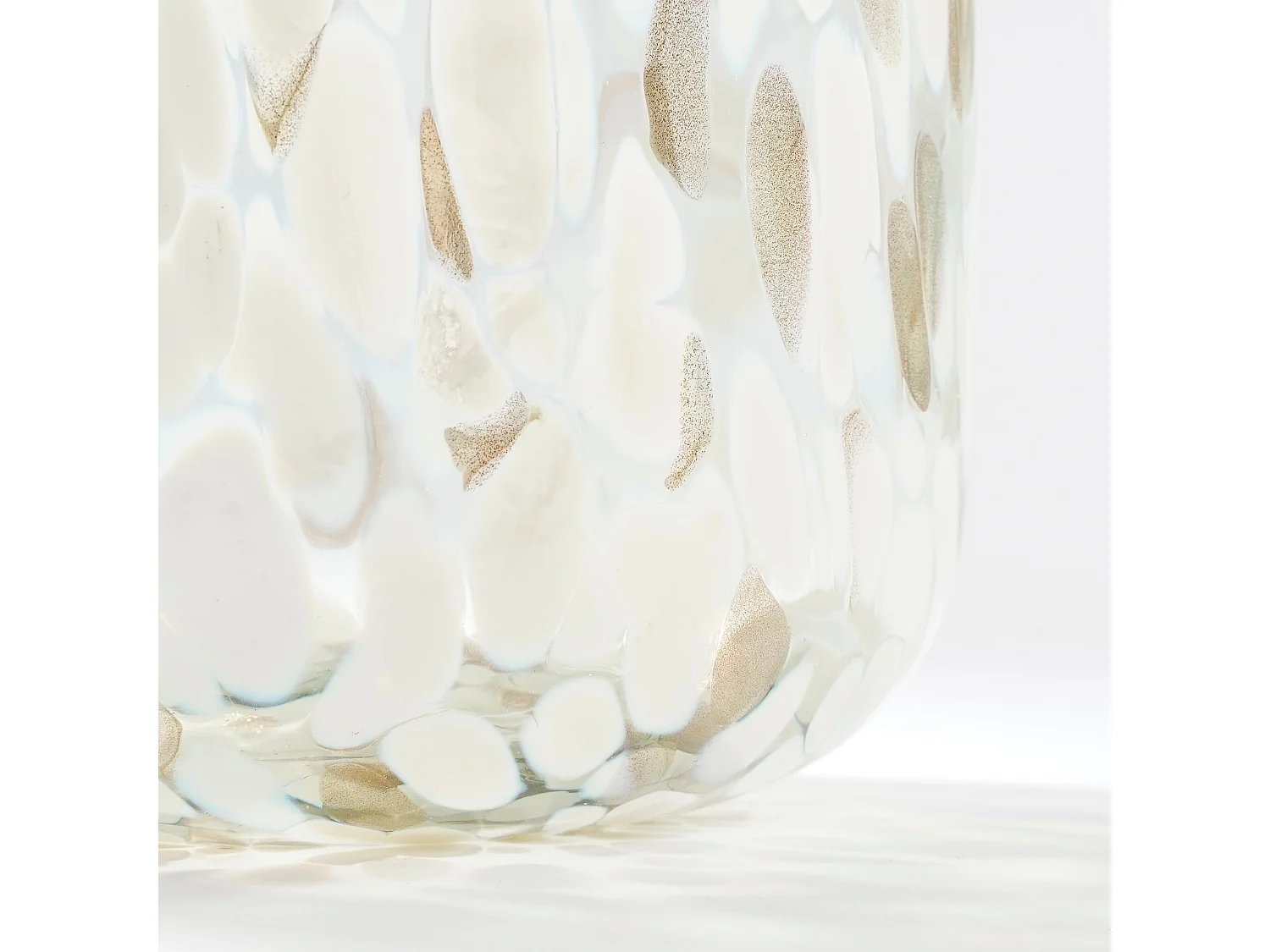 Support bougie chauffe-plat en verre - 15 x Ø14 - Blanc -