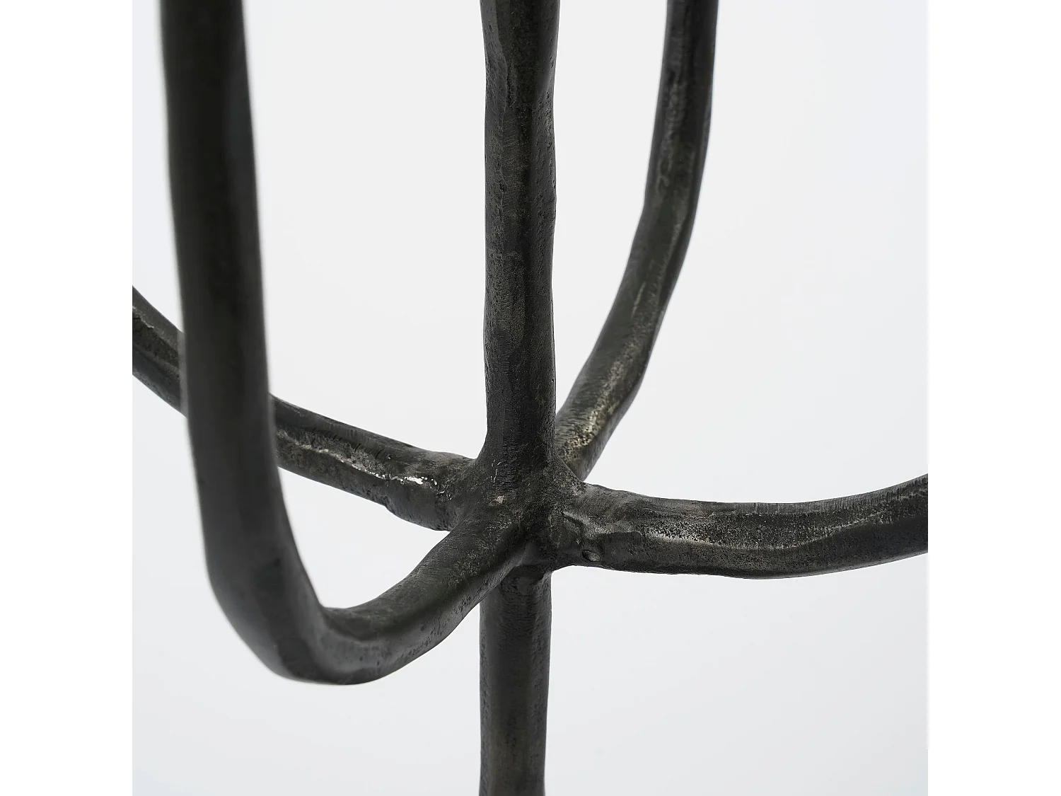 Kandelaar van aluminium - 43 x 22 - Zwart - STRETTO