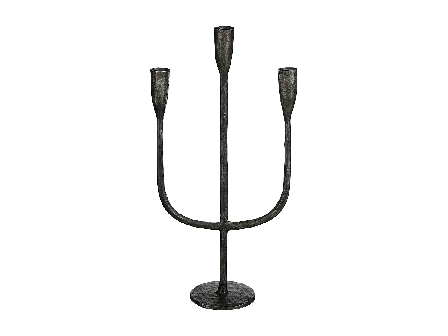 Kandelaar van aluminium - 21 x 9.5 x 40.5 - Zwart - STRETTO