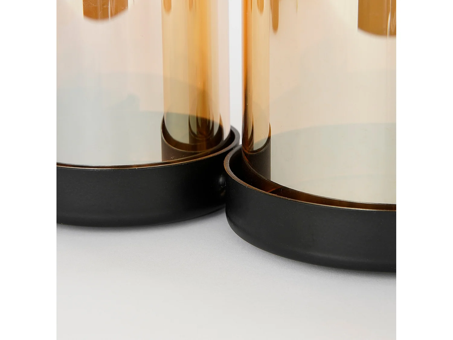 Kandelaar van metaal en glas - 36 x 11.5 x 17.5 - Goud - KRATOS