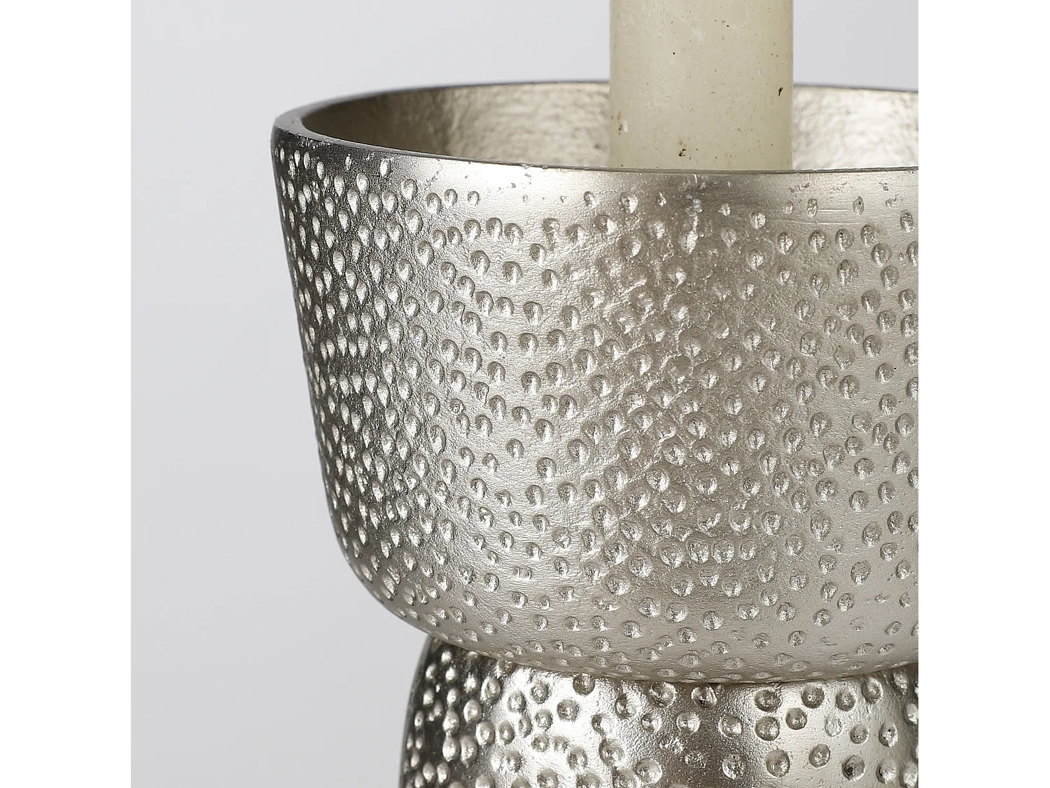 Chandelier en aluminium - ⌀10,5 x 21,5 - Argent, antique - DAKAR