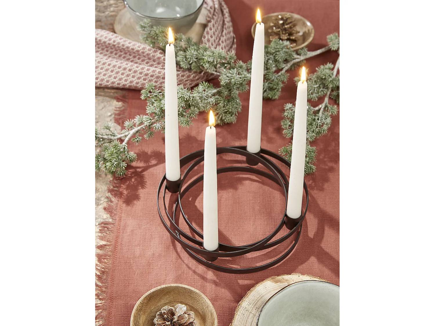 Chandelier en métal - Ø34 x 6 - Noir - LARIA