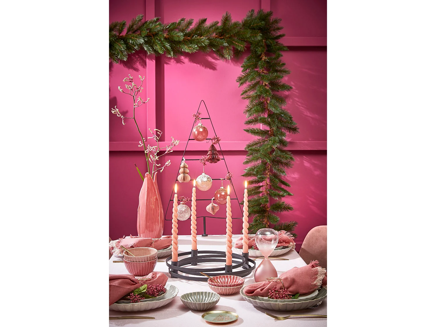 Chandelier en métal - Ø34 x 6 - Noir - LARIA