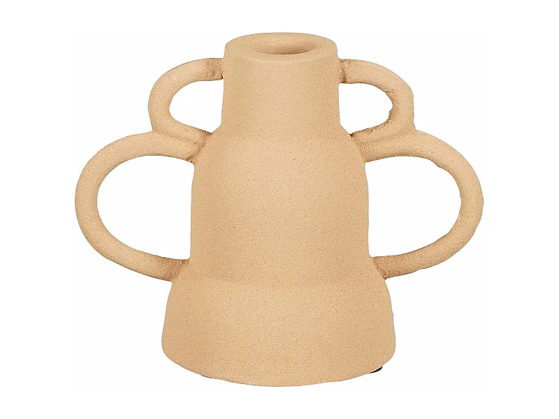 Kerzenhalter aus Eisen - 15,5 x 8,5 x 11,5 - Lachsrosa - VARIO