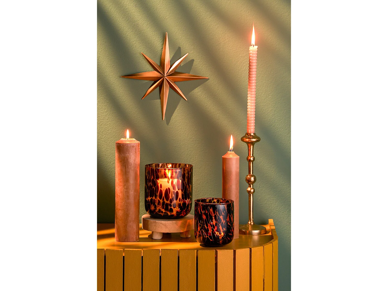 Kandelaar van aluminium - 30 x 9 - Goud - CANTO